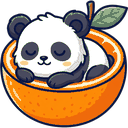 Pandarine — a panda crossed with a mandarine